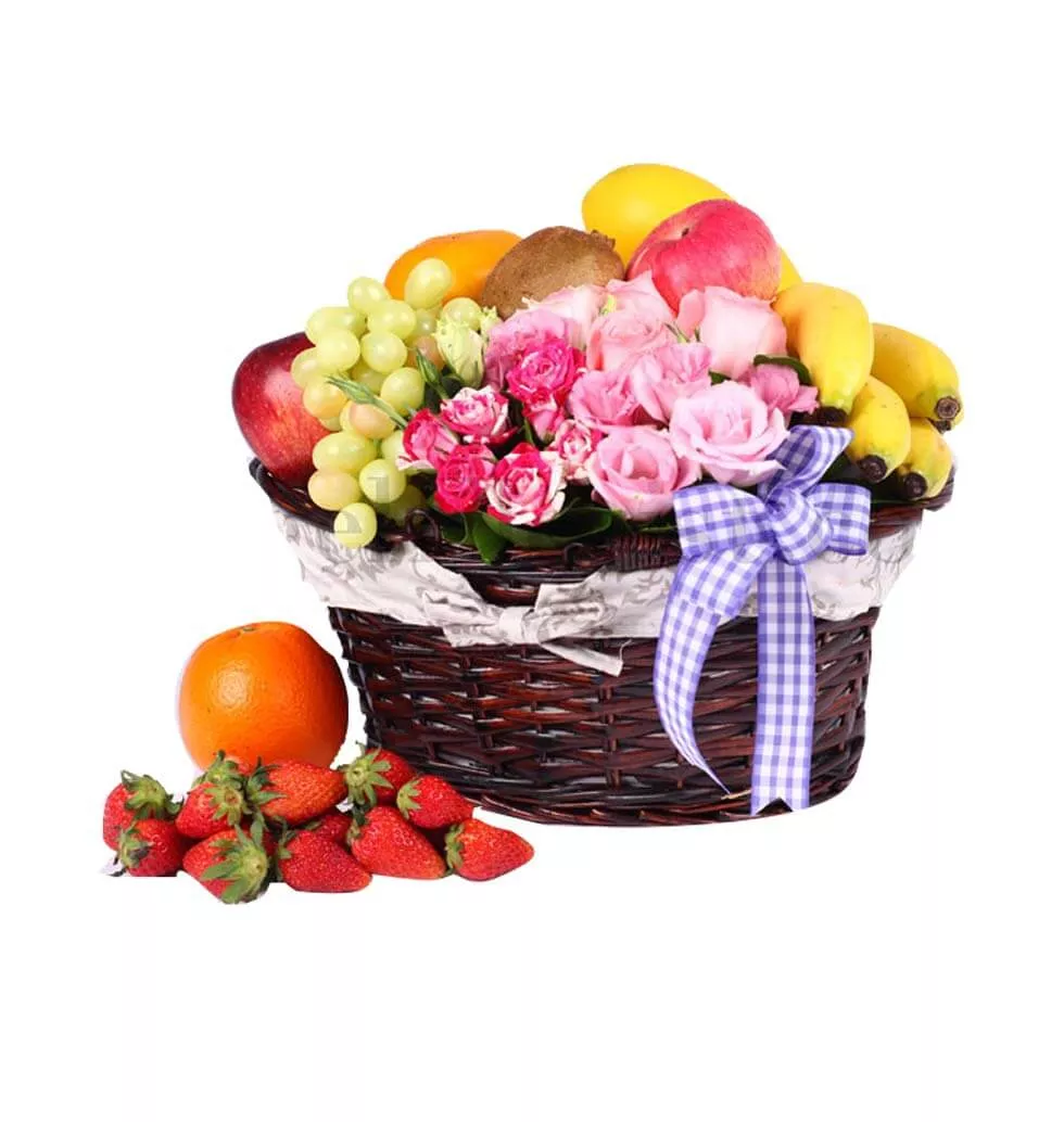 Classy Basket Bearing Delicious Fruit