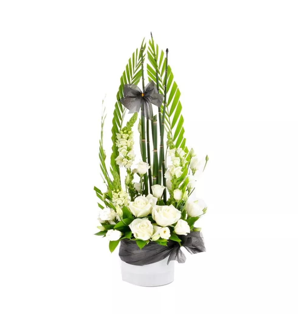 White Rose & Eustoma Elegance